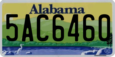 AL license plate 5AC6460
