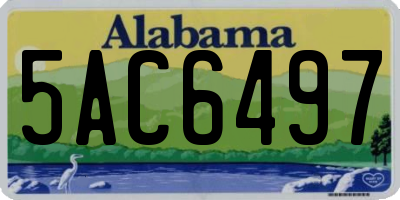 AL license plate 5AC6497