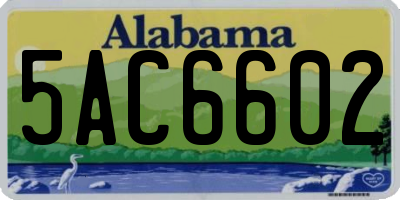 AL license plate 5AC6602