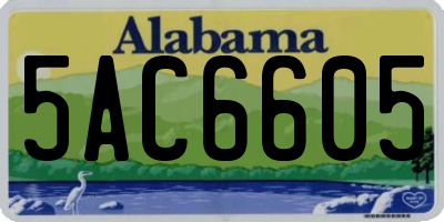 AL license plate 5AC6605