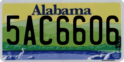 AL license plate 5AC6606