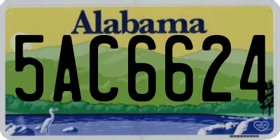 AL license plate 5AC6624
