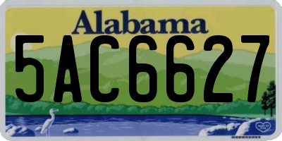 AL license plate 5AC6627