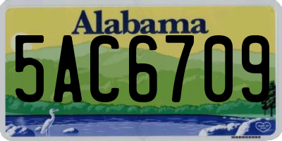 AL license plate 5AC6709