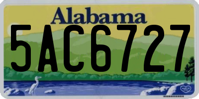 AL license plate 5AC6727