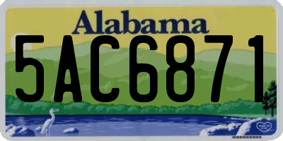 AL license plate 5AC6871