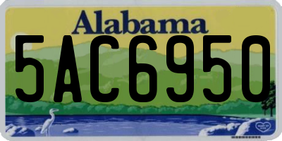AL license plate 5AC6950