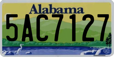 AL license plate 5AC7127