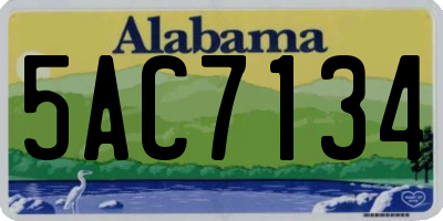 AL license plate 5AC7134
