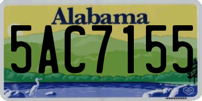 AL license plate 5AC7155