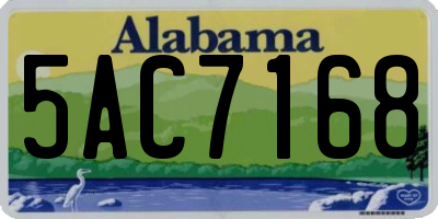 AL license plate 5AC7168