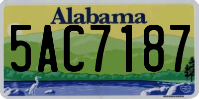 AL license plate 5AC7187