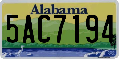 AL license plate 5AC7194