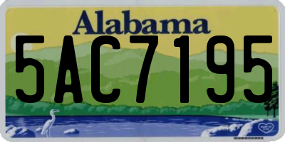 AL license plate 5AC7195