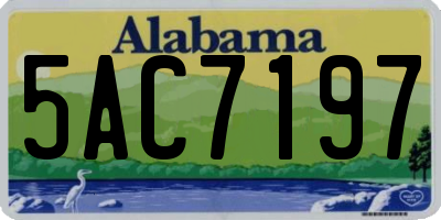 AL license plate 5AC7197