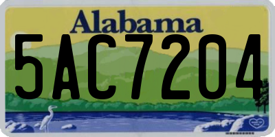 AL license plate 5AC7204