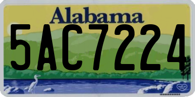 AL license plate 5AC7224