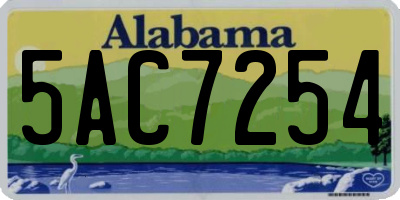 AL license plate 5AC7254