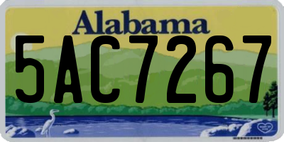 AL license plate 5AC7267