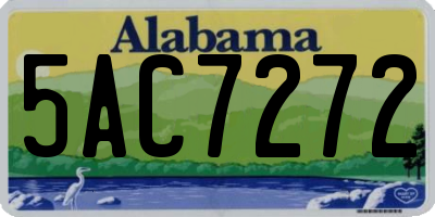 AL license plate 5AC7272