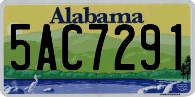 AL license plate 5AC7291