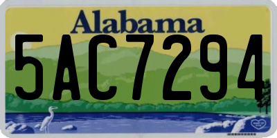 AL license plate 5AC7294