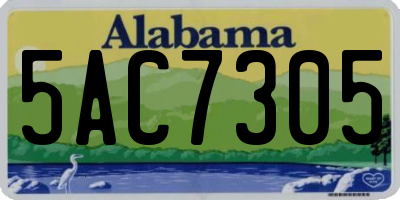 AL license plate 5AC7305