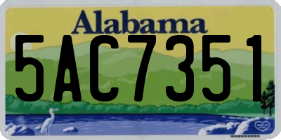 AL license plate 5AC7351