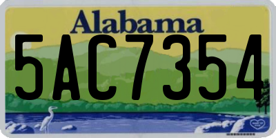 AL license plate 5AC7354