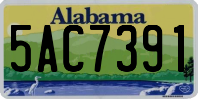 AL license plate 5AC7391