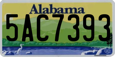 AL license plate 5AC7393
