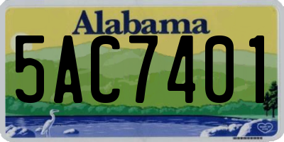 AL license plate 5AC7401