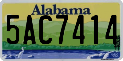 AL license plate 5AC7414