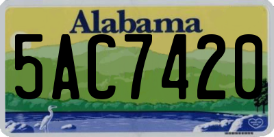 AL license plate 5AC7420