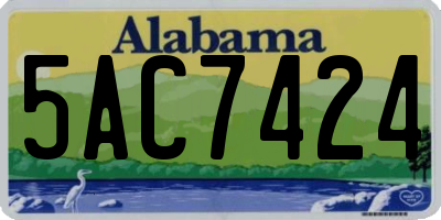 AL license plate 5AC7424