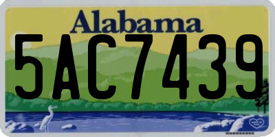 AL license plate 5AC7439