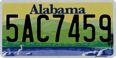 AL license plate 5AC7459