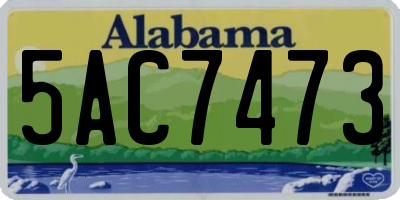 AL license plate 5AC7473