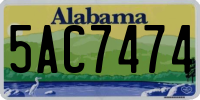 AL license plate 5AC7474