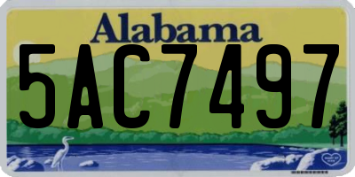 AL license plate 5AC7497