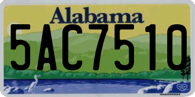 AL license plate 5AC7510