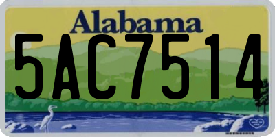 AL license plate 5AC7514
