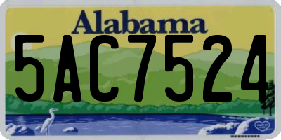 AL license plate 5AC7524