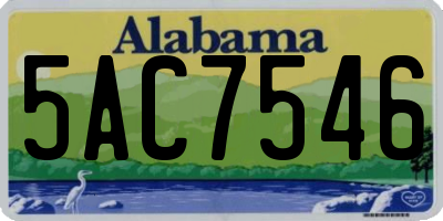 AL license plate 5AC7546
