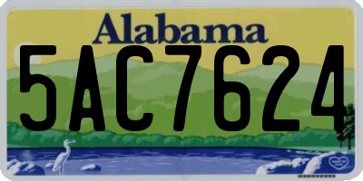 AL license plate 5AC7624