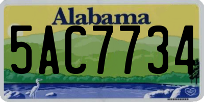 AL license plate 5AC7734