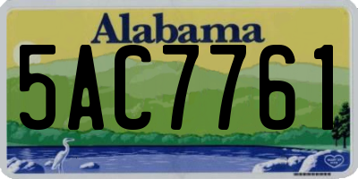 AL license plate 5AC7761