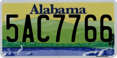 AL license plate 5AC7766