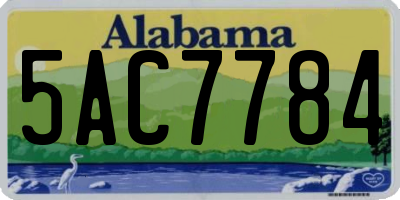 AL license plate 5AC7784