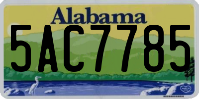 AL license plate 5AC7785